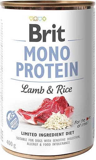 Brit Mono Protein Adult Lamb&Rice Mokra karma z jagnięciną i ryżem dla psa, 400 g