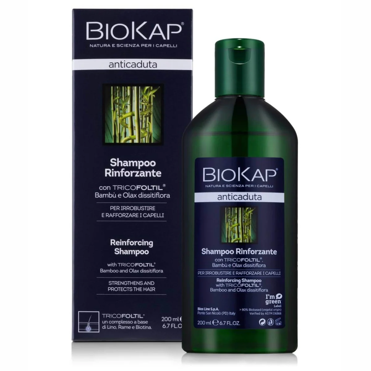 Biokap Anticaduta szampon przeciw wypadaniu włosów, 200 ml