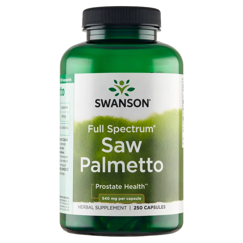 Swanson Saw Palmetto, 540 mg, suplement diety, 250 kapsułek