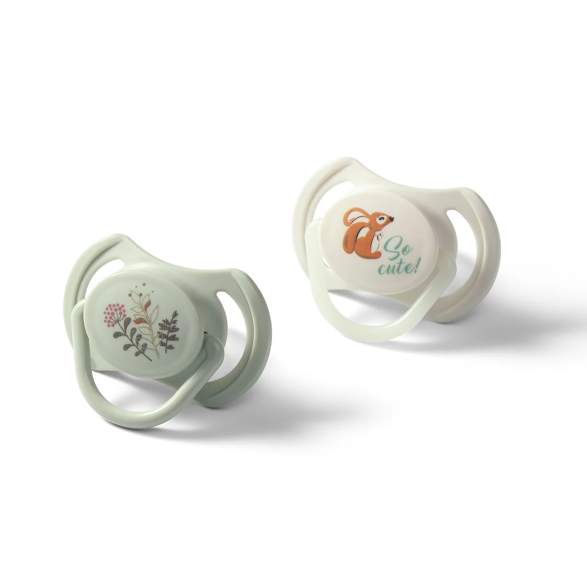 Babyono silikonowy smoczek symetryczny 6-18 m, 2 sztuki