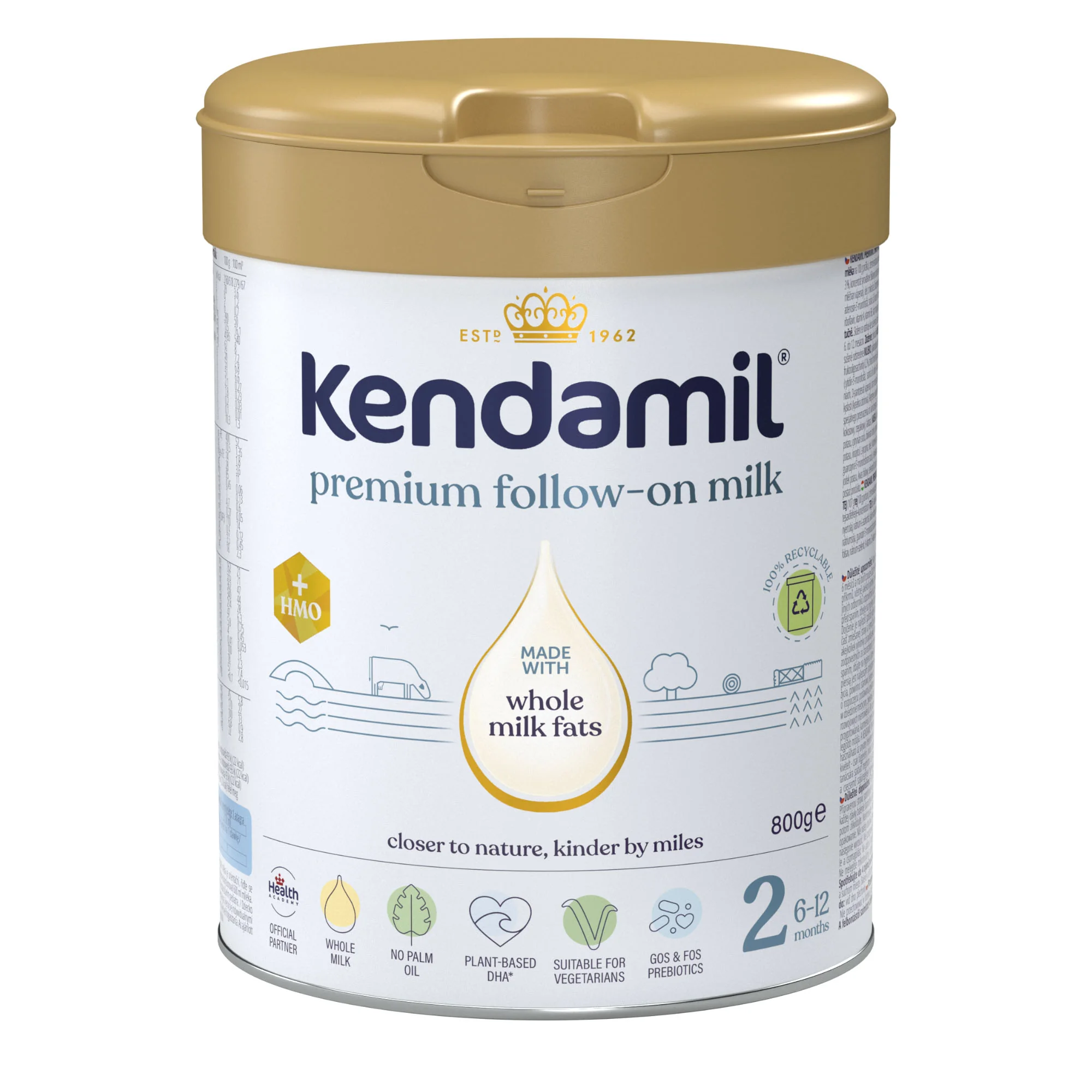 Kendamil Premium 2 HMO+ mleko następne, 800 g