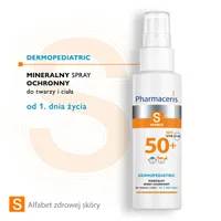 Pharmaceris S Dermopediatric Mineralny spray ochronny do twarzy i ciała SPF 50+ ,100 ml
