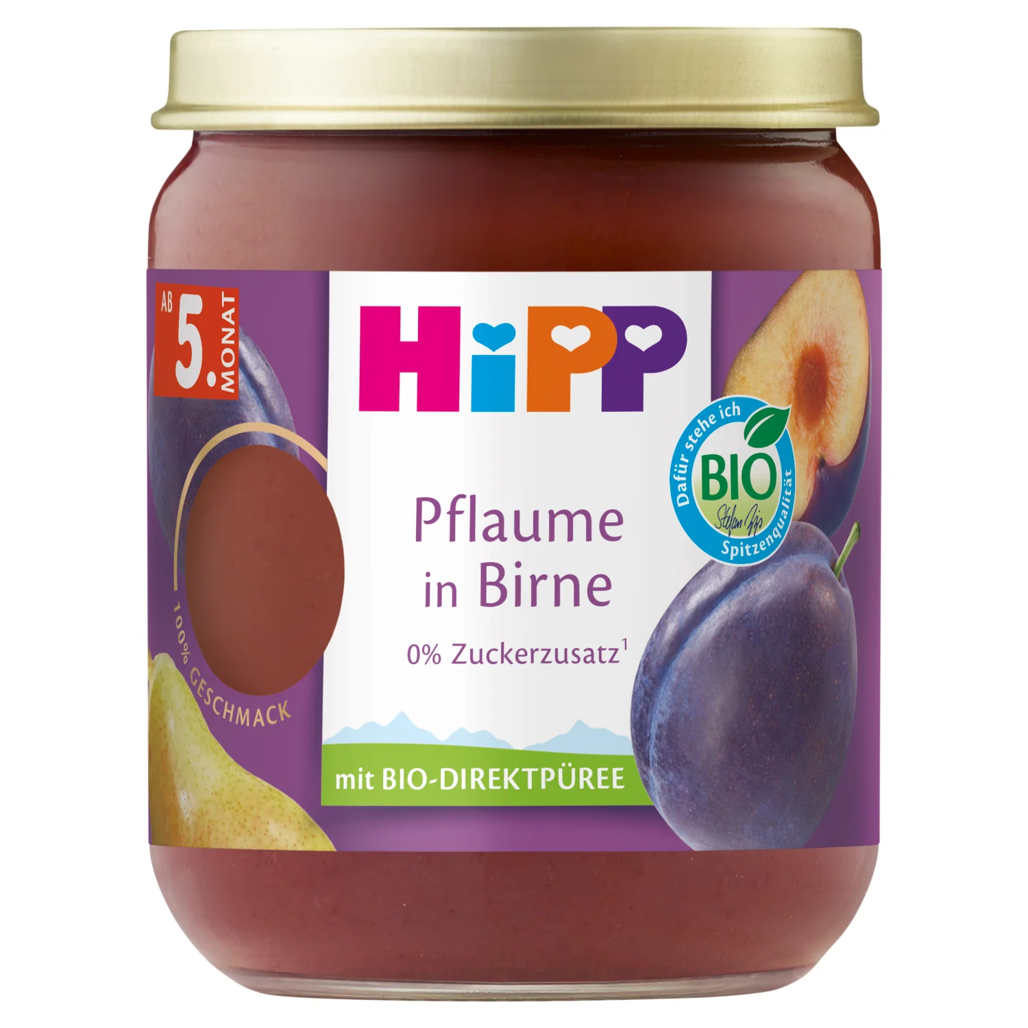 HiPP BIO gruszki ze śliwkami dla niemowląt od 5. m-ca, 160 g