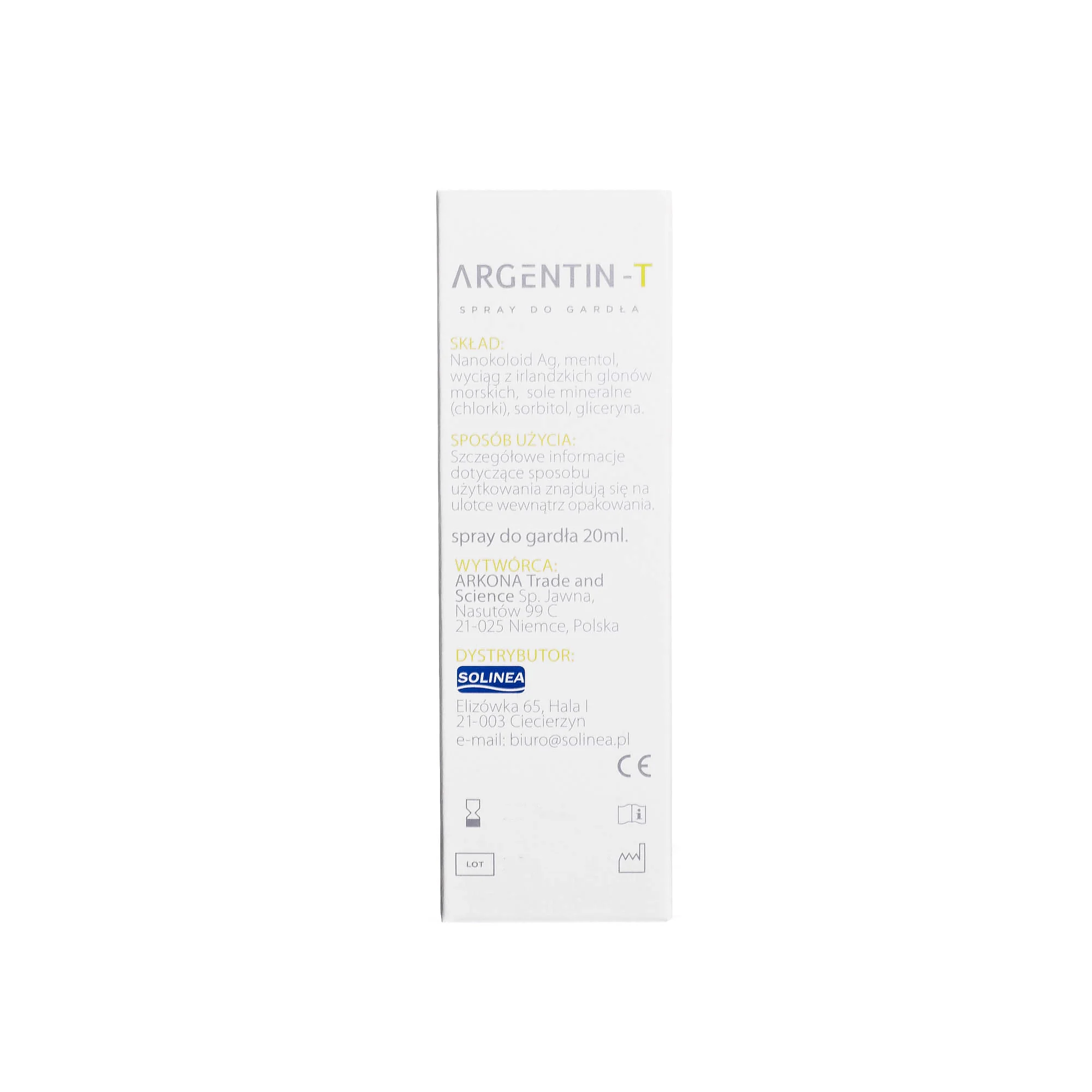 Argentin-T, spray do gardła, 20 ml 