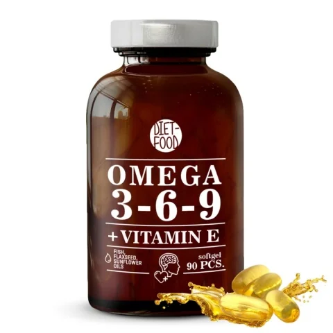 DIET-FOOD Omega 3-6-9 + Witamina E 90 kapsułek