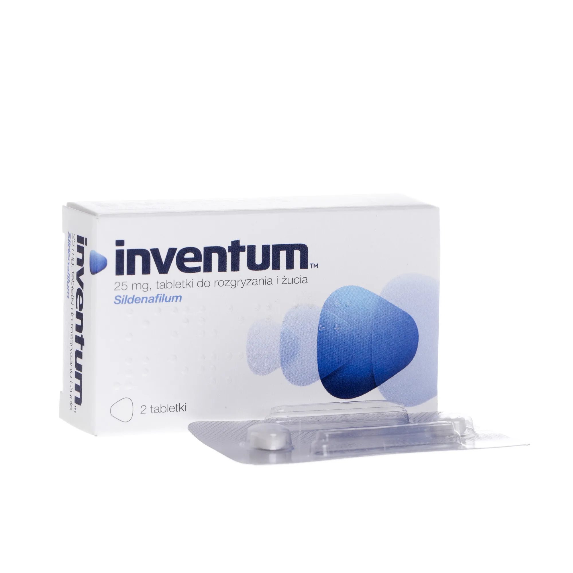 Inventum, 25 mg, 2 tabletki do żucia i rozgryzania 