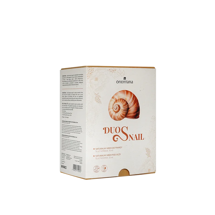 Orientana Duo Snail krem do twarzy śluz ślimaka, 50 ml +  krem pod oczy śluz ślimaka, 15 ml