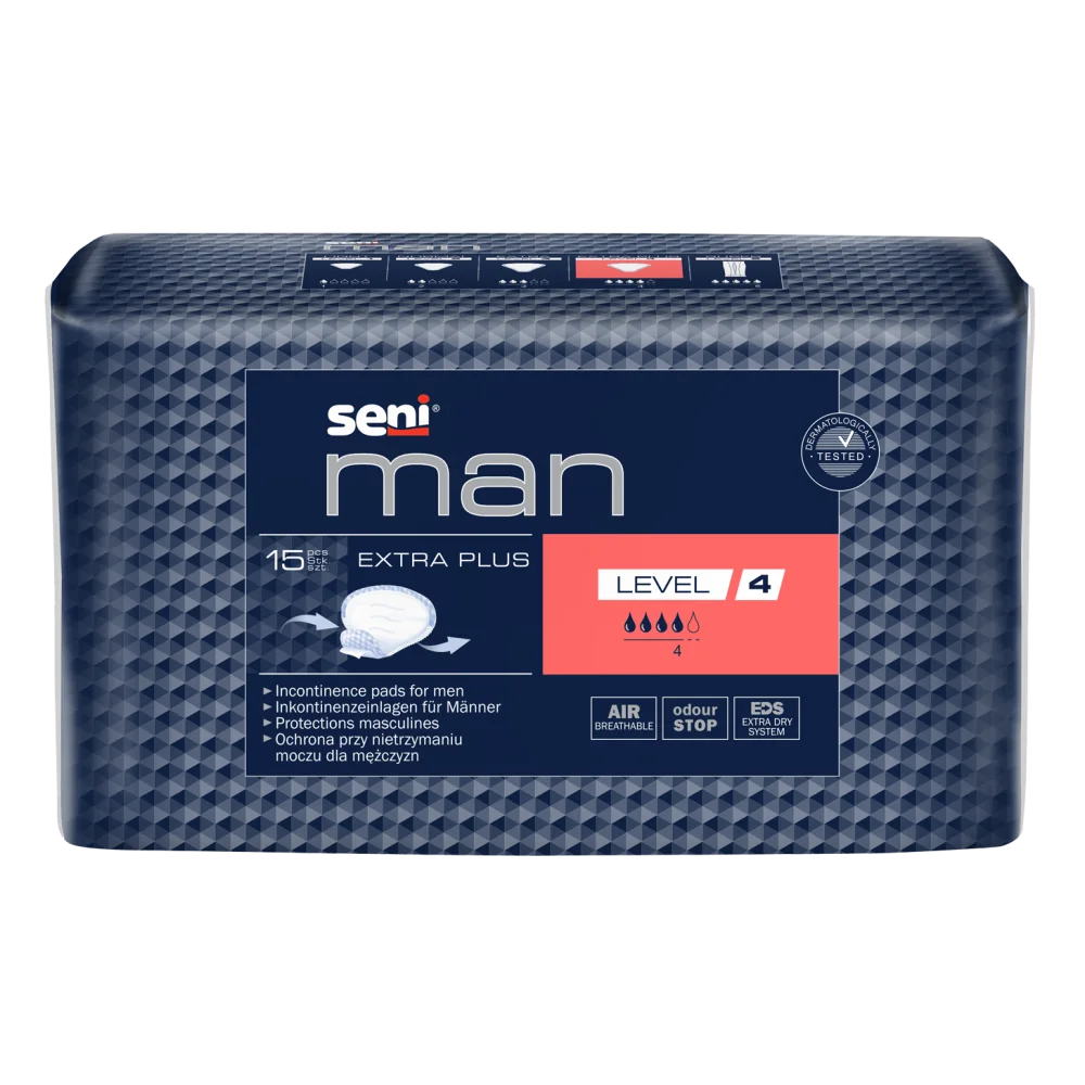 Seni Man Extra Plus Level 4 wkładki urologiczne, 15 sztuk