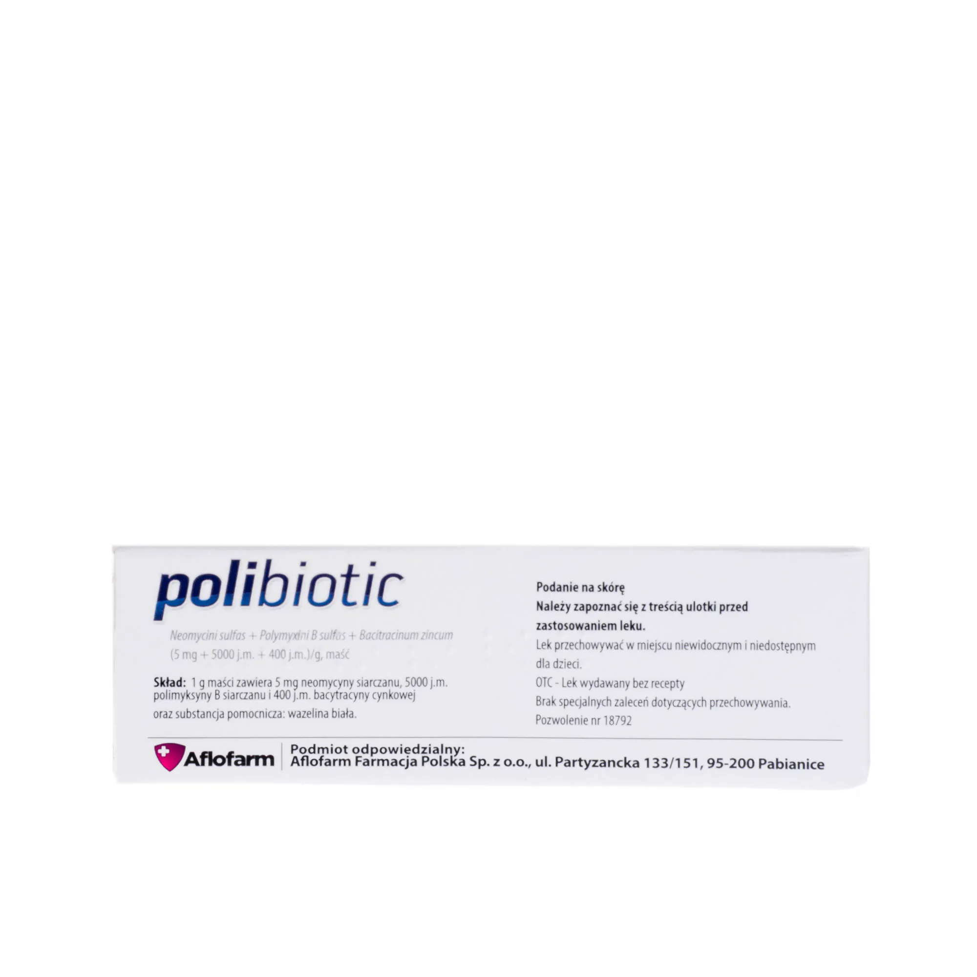 Polibiotic(5 mg+ 5000 j.m. + 400 j.m., maść, 15 g 