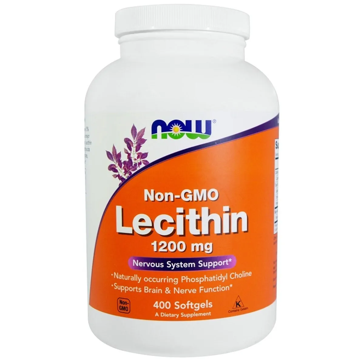Now Foods Lecithin suplement diety, 400 kapsułek
