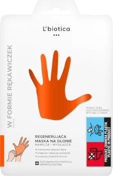 L'biotica regenerująca maska na dłonie w postaci nasączonych rękawiczek L'biotica regenerująca maska na dłonie w postaci nasączonych rękawiczek