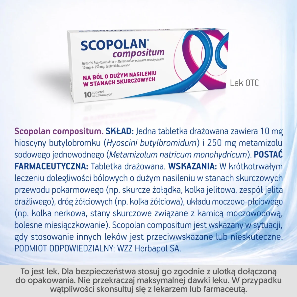Scopolan compositum 0,01g+0,25g, 10 tabletek drażowanych