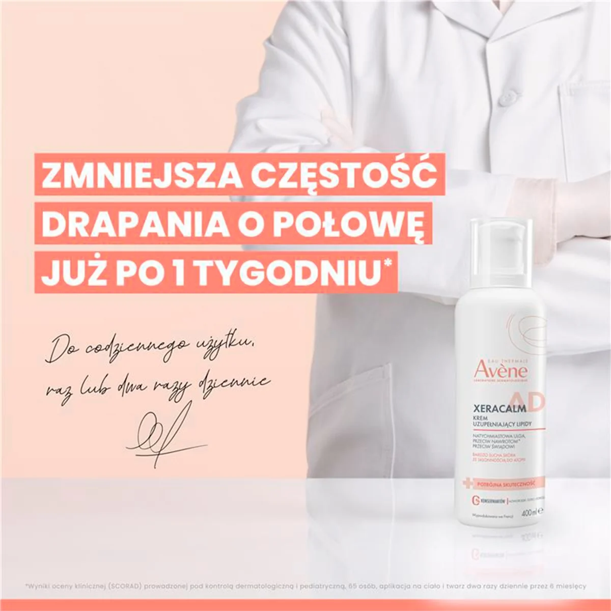 Avène XeraCalm A.D krem uzupełniający lipidy, 400 ml