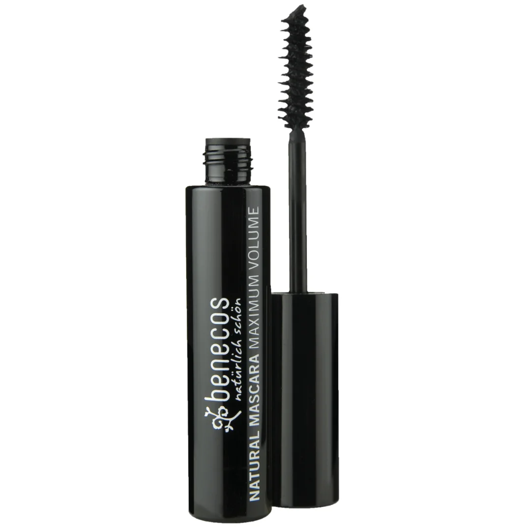 Benecos naturalny tusz do rzęs zwiększający objętość, Maximum Volume — Deep Black, 8 ml