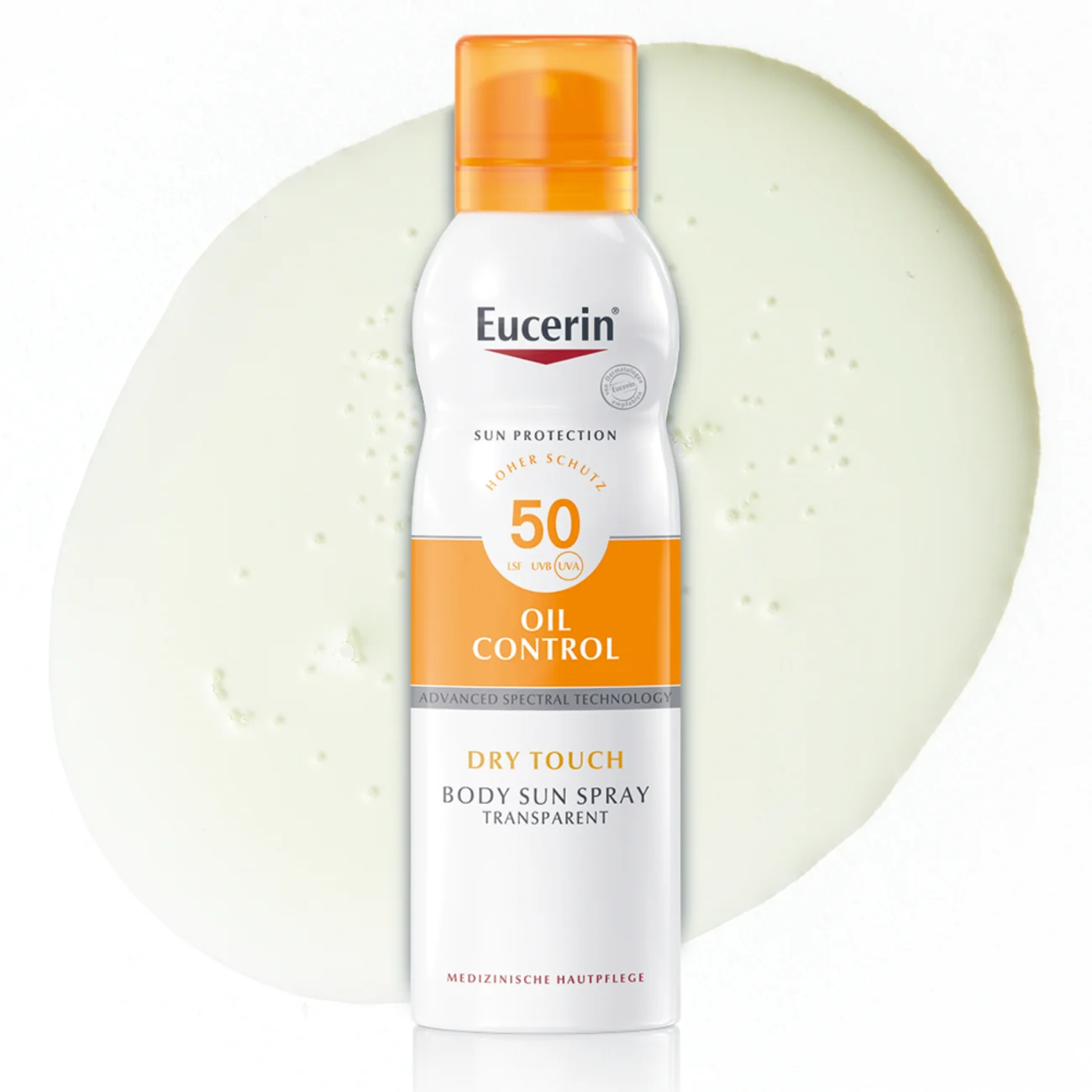 Eucerin Oil Control SPF 50 transparentny spray ochronny do ciała, 200 ml