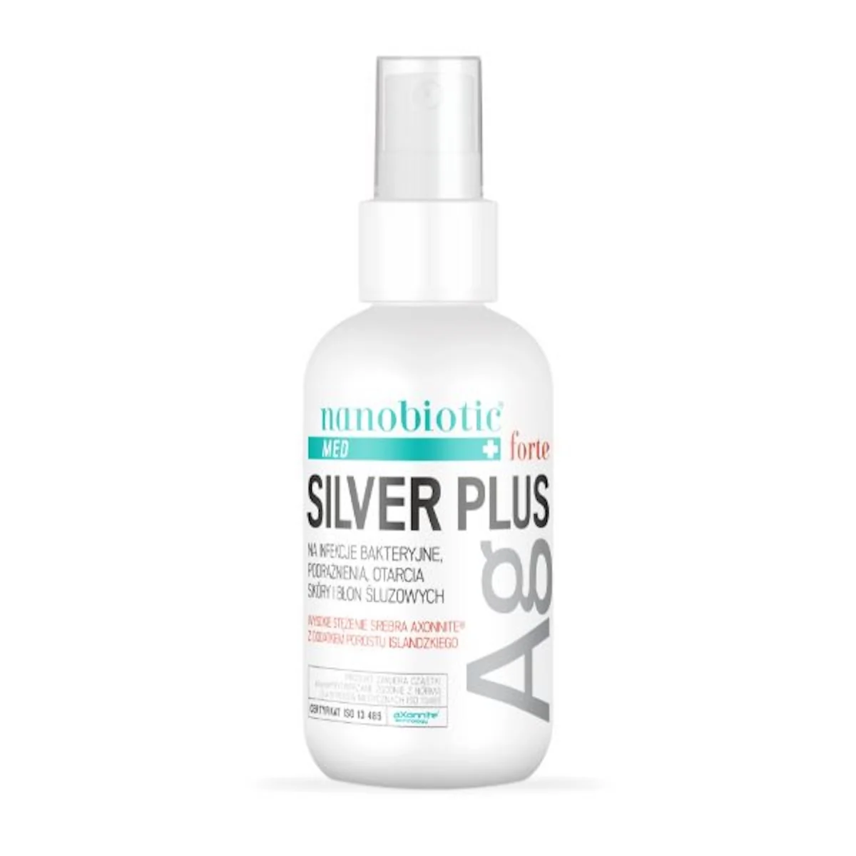 Nanobiotic Med Silver Plus Forte płyn na rany, oparzenia, odleżyny, 75 ml