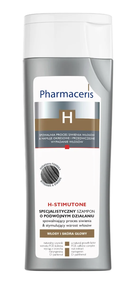 Pharmaceris H Stimutone szampon spowalniający proces siwienia i stymulujący wzrost włosów, 250 ml