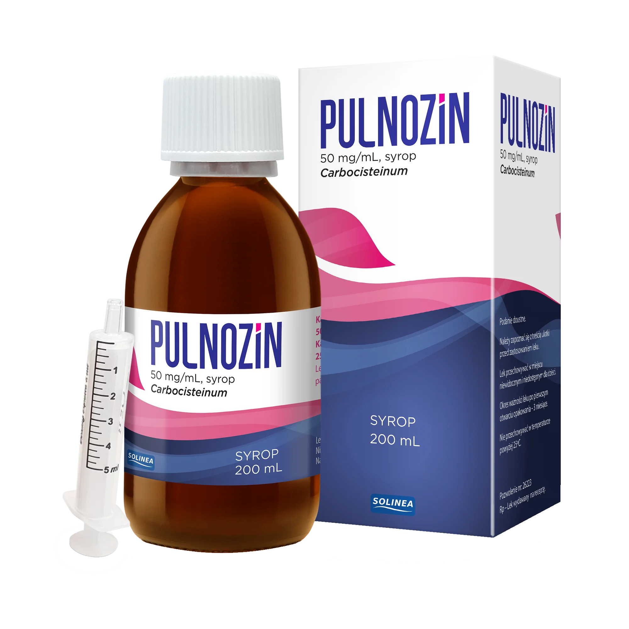 Pulnozin syrop 0,05 g/ml, 200 ml