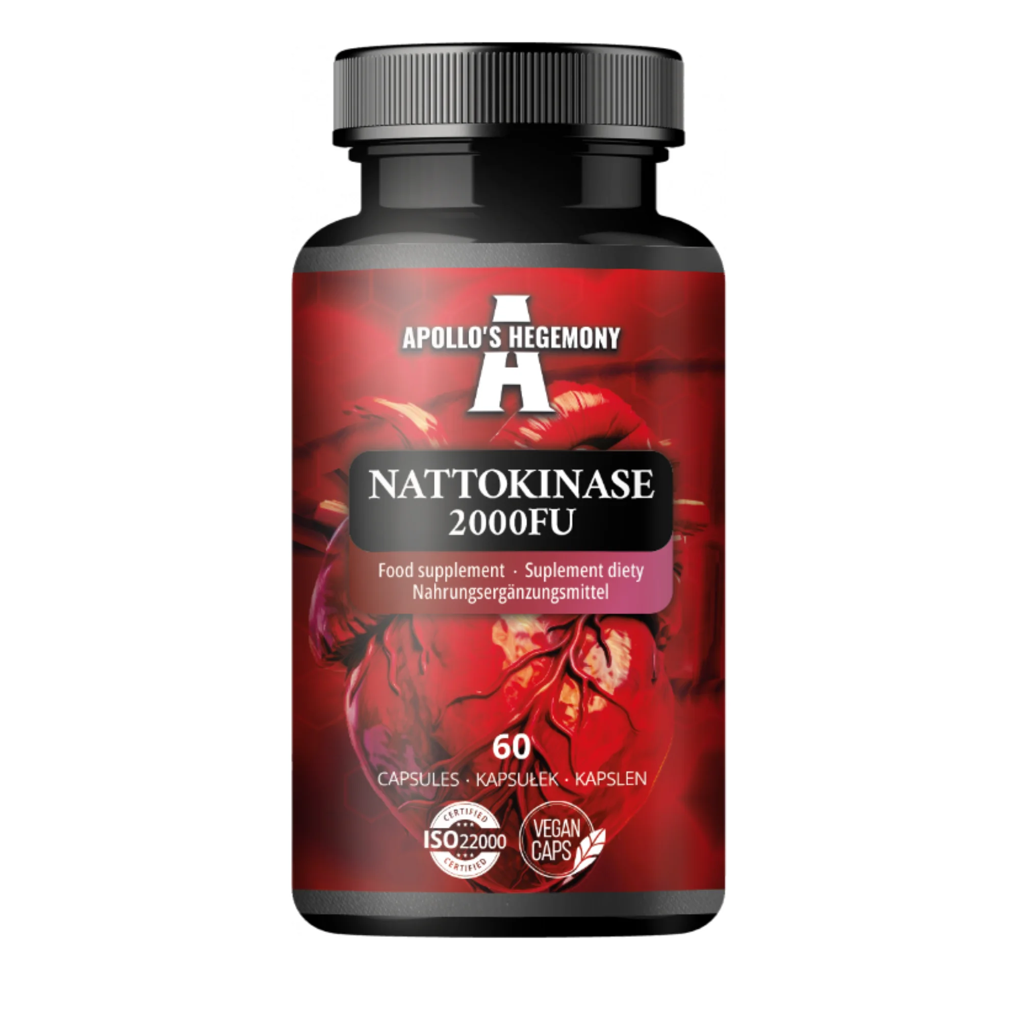Apollo's Hegemony Nattokinase 2000 FU 60 kapsułek