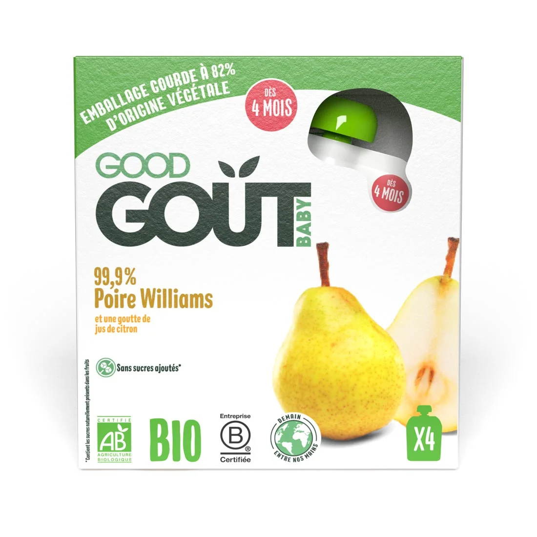 Good Gout BIO gruszka, 4 x 85 g