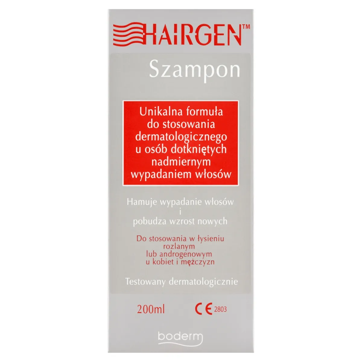 Hairgen szampon przeciw wypadaniu włosów i łysieniu androgenowemu, 200 ml