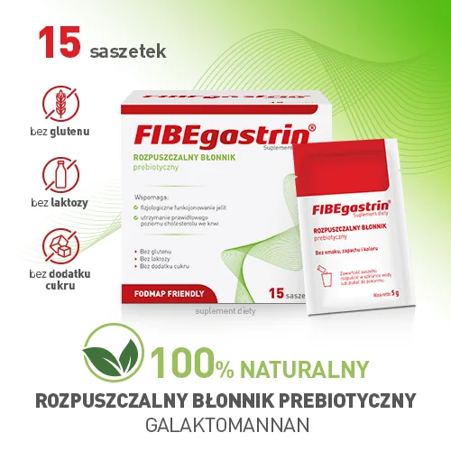 FIBEgastrin rozpuszczalny błonnik prebiotyczny 15 saszetek x  5 g