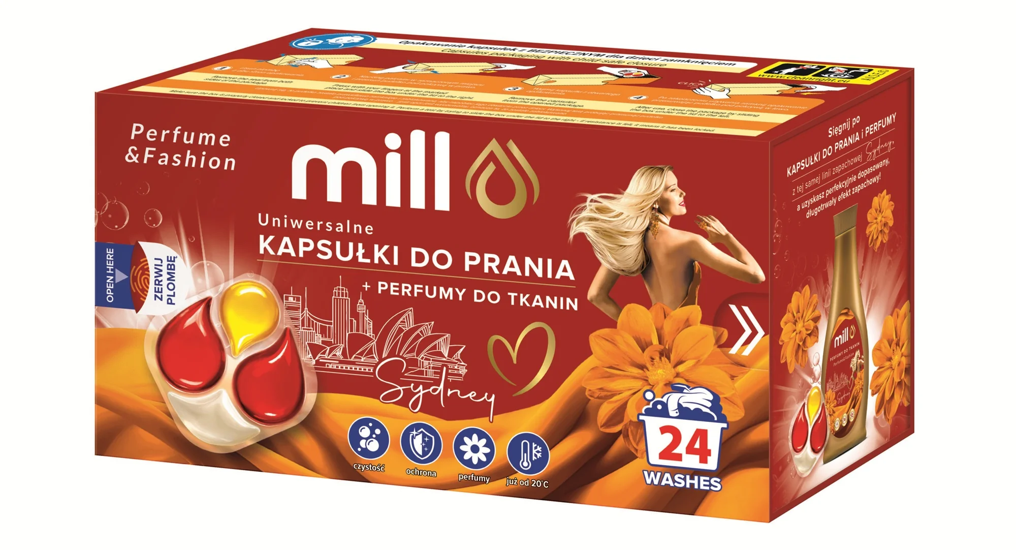 Mill Universal Sydney kapsułki do prania, 24 sztuki