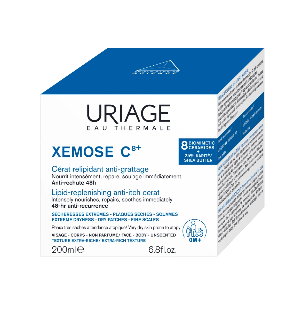 Uriage Xemose Cerat balsam do skóry bardzo suchej, 200 ml