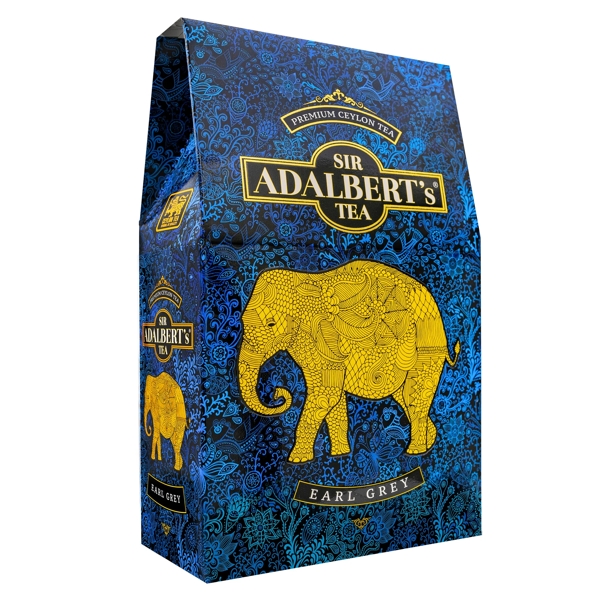 Sir Adalbert's Tea czarna herbata liściasta w kartoniku pouch Earl Grey, 100 g
