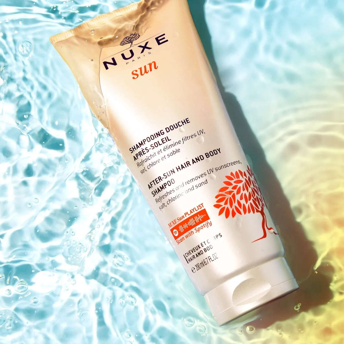 Nuxe Sun żel pod prysznic po opalaniu do ciała i włosów, 200 ml