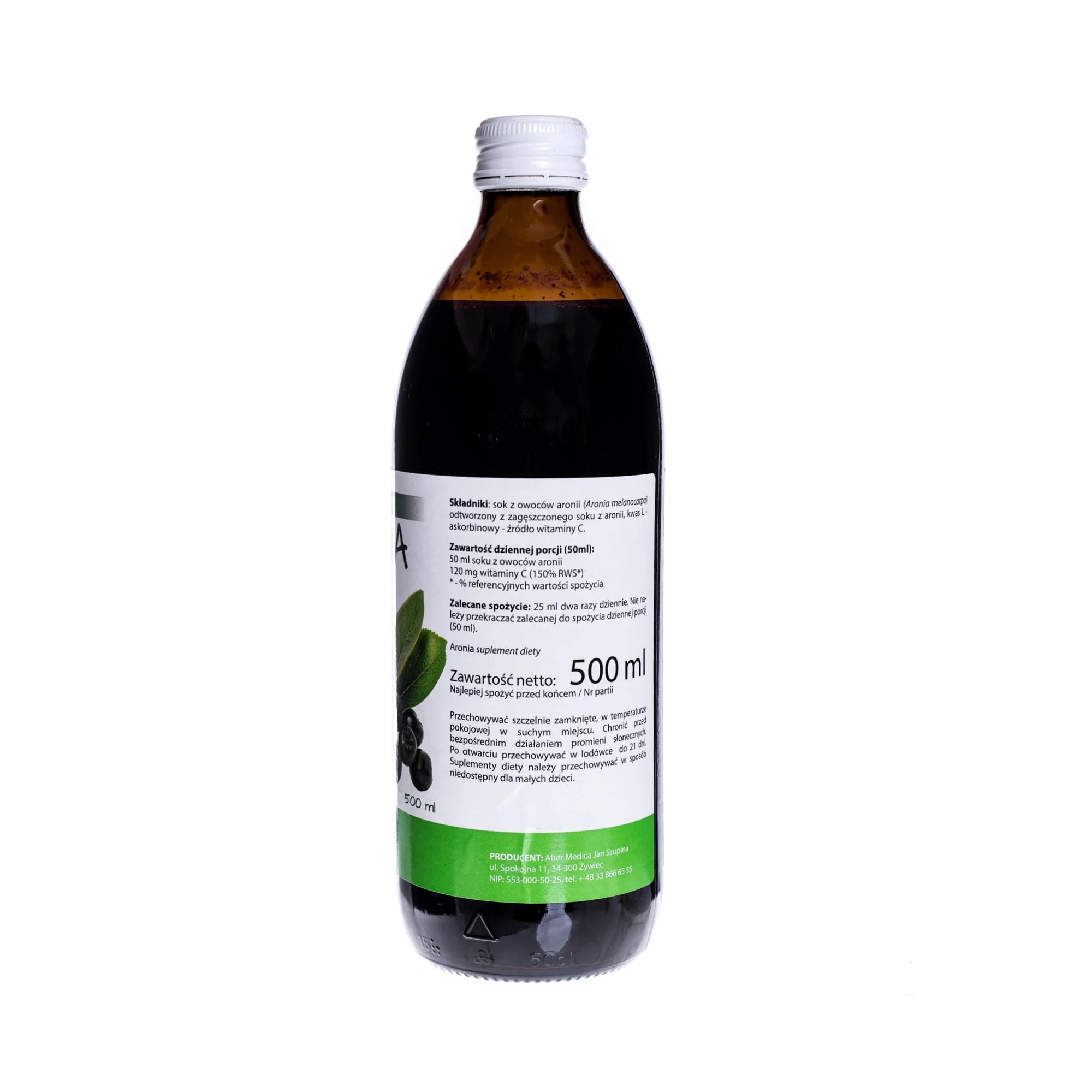 Alter Medica sok z aronii, 500 ml