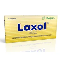 Laxol, 100 mg, 12 czopków doodbytniczych