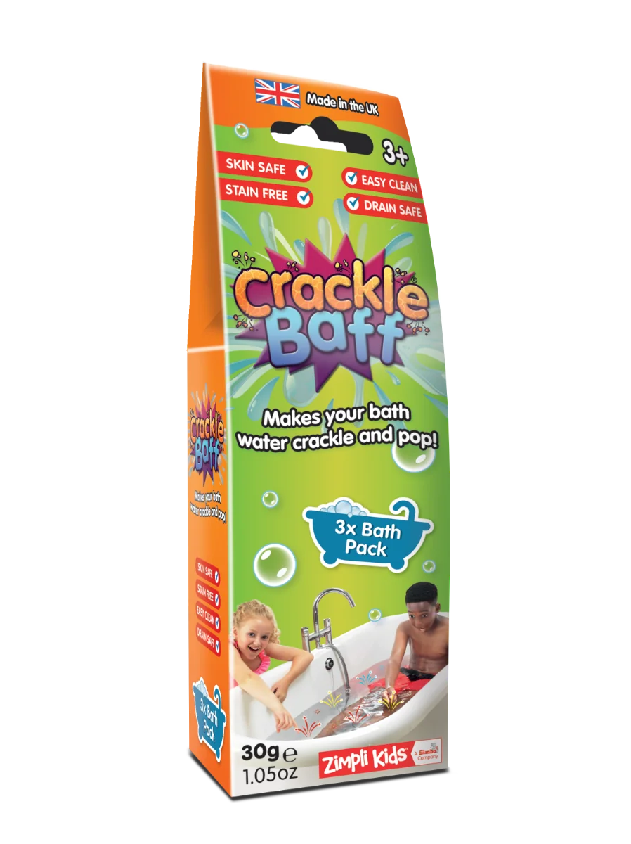 Zimpli Kids Crackle Baff Colours strzelający proszek do kąpieli, 3 kolory, 3 użycia