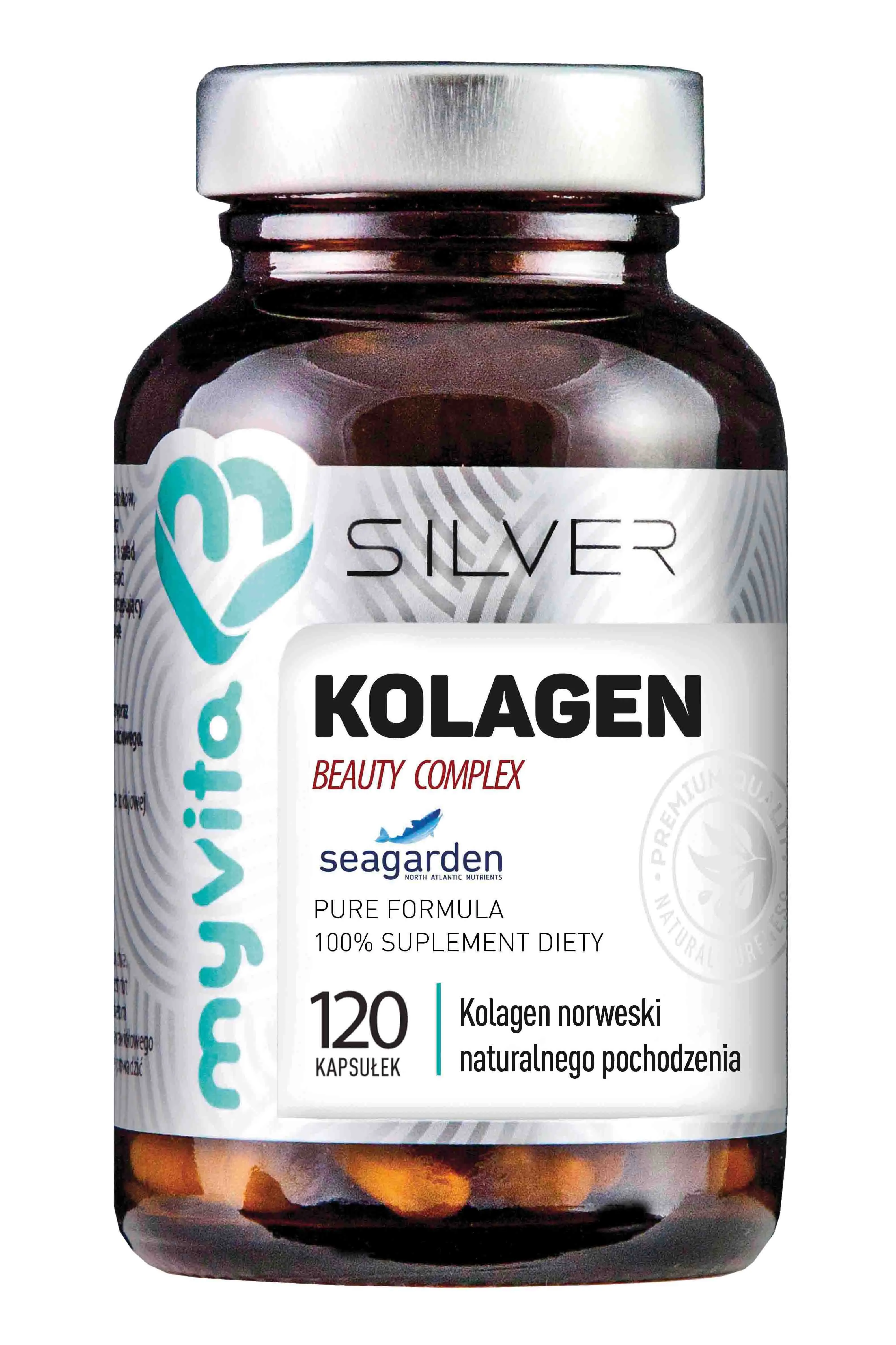 Myvita silver kolagen beauty, suplement diety, 120 kapsułek