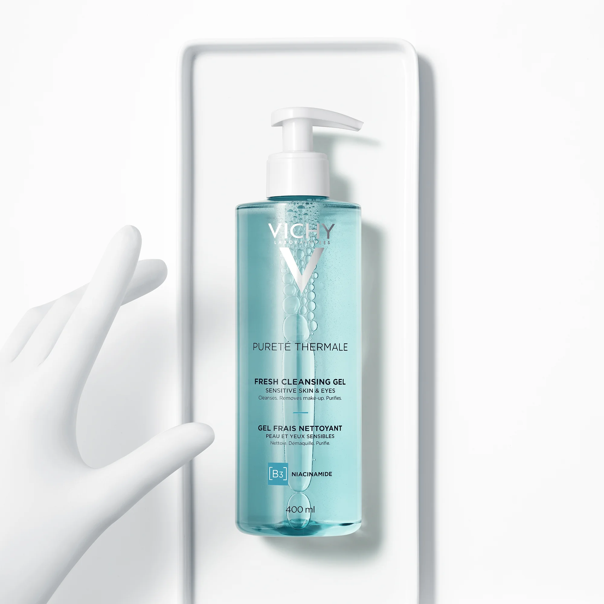 Vichy Purete Thermale żel odświeżający do mycia twarzy, 400 ml