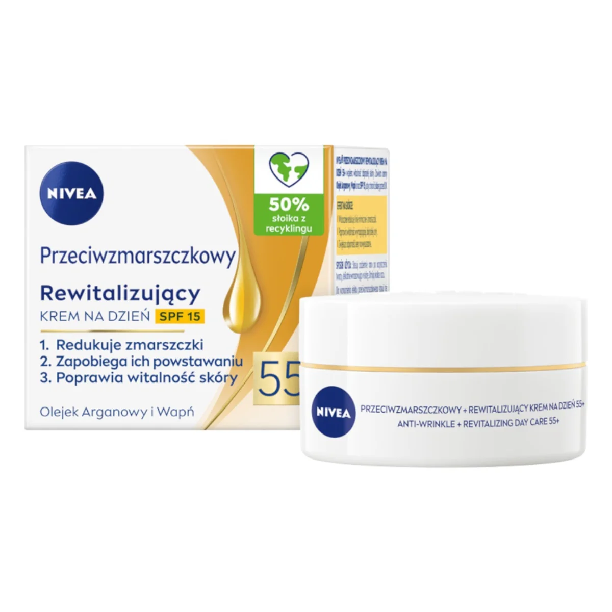 Nivea Przeciwzmarszczkowy + Modelujący Zestaw krem na noc 55+, 50 ml + krem na dzień 55+, 50 ml