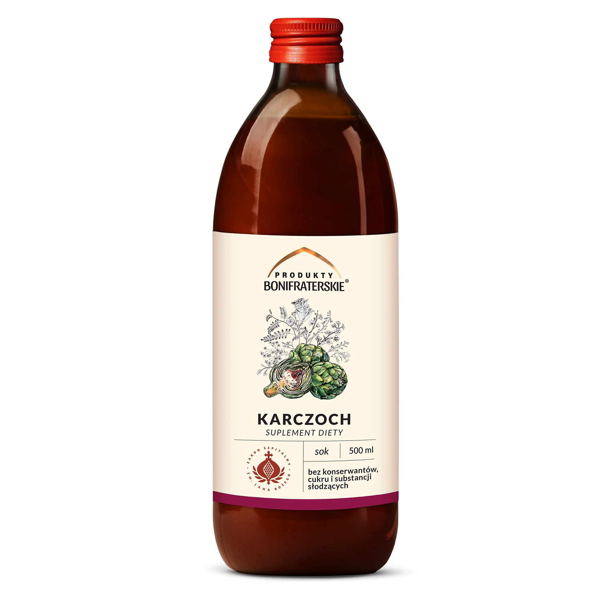 Produkty bonifraterskie sok z karczocha, 500 ml