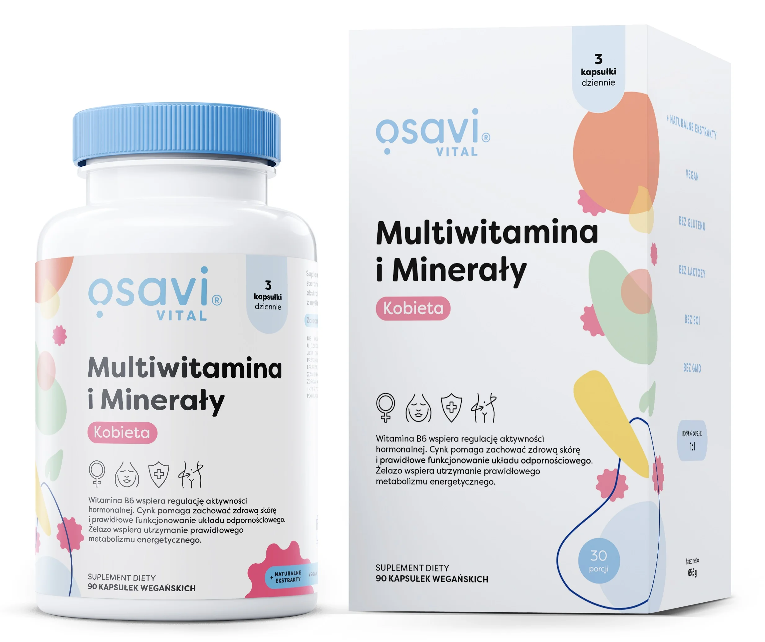 Osavi Multiwitaminy i Minerały Kobieta 90 kapsułek wegańskich