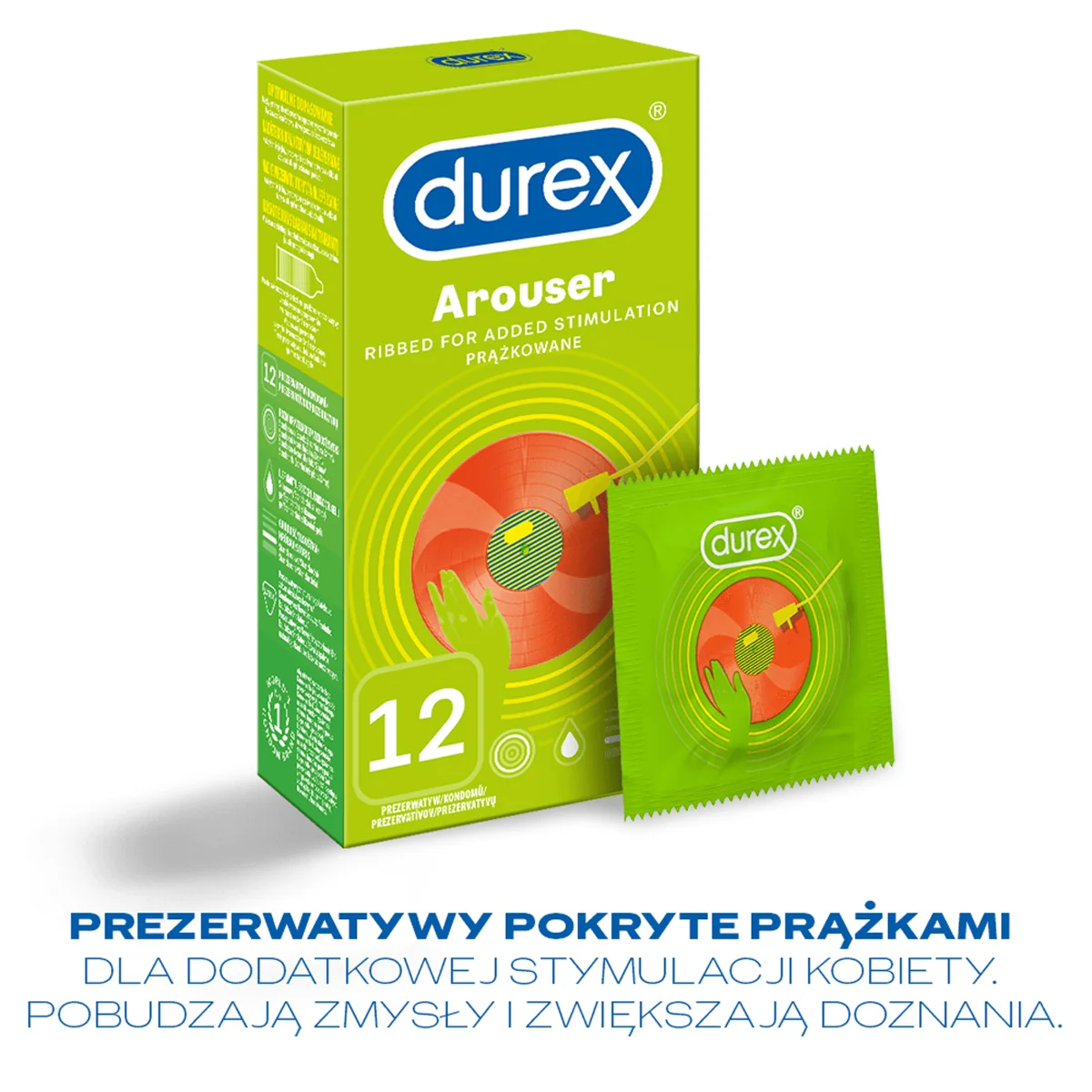 Durex Arouser prezerwatywy, 12 szt.