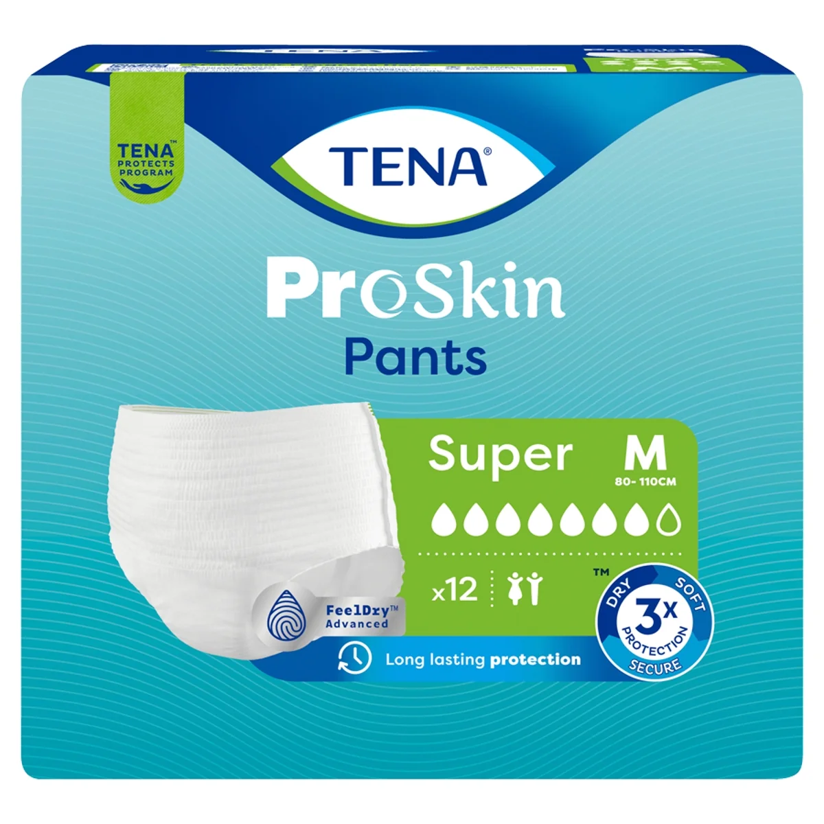 TENA ProSkin Pants majtki chłonne Super M,12 sztuk