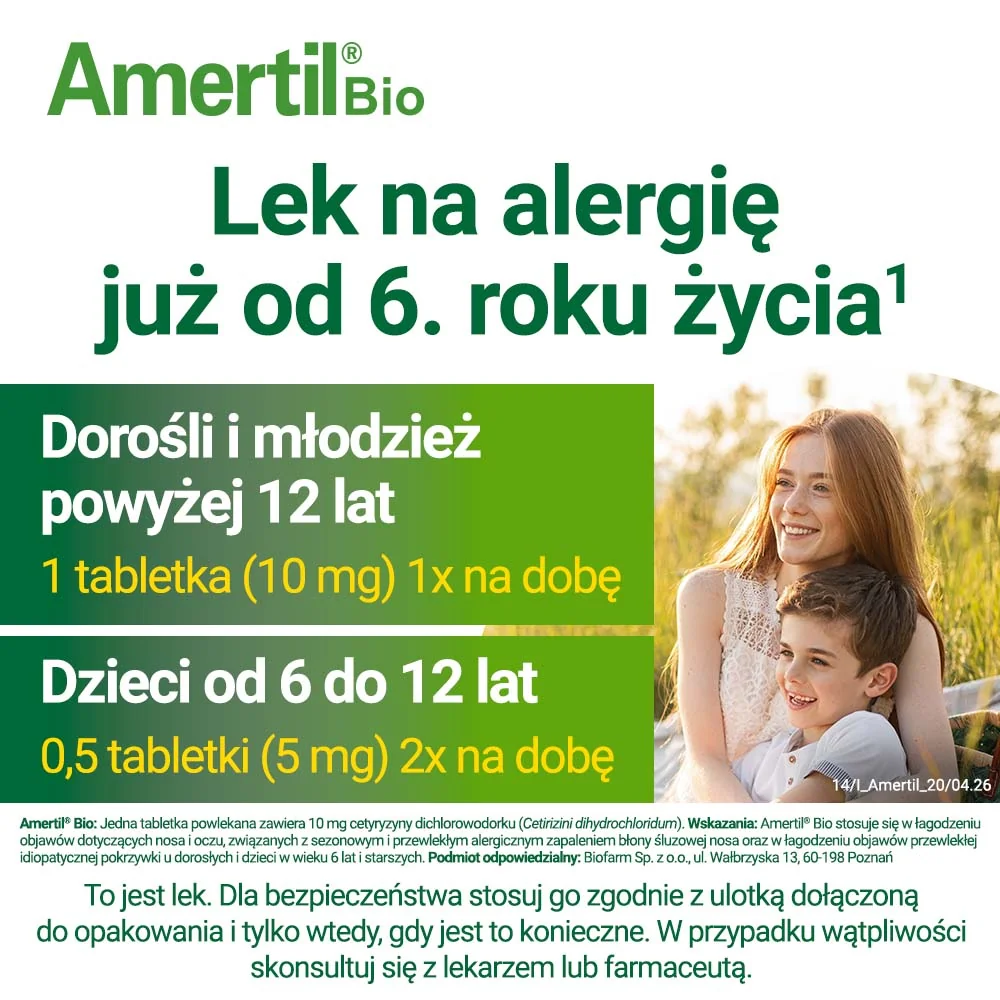 Amertil Bio 10 mg 20 tabletek powlekanych