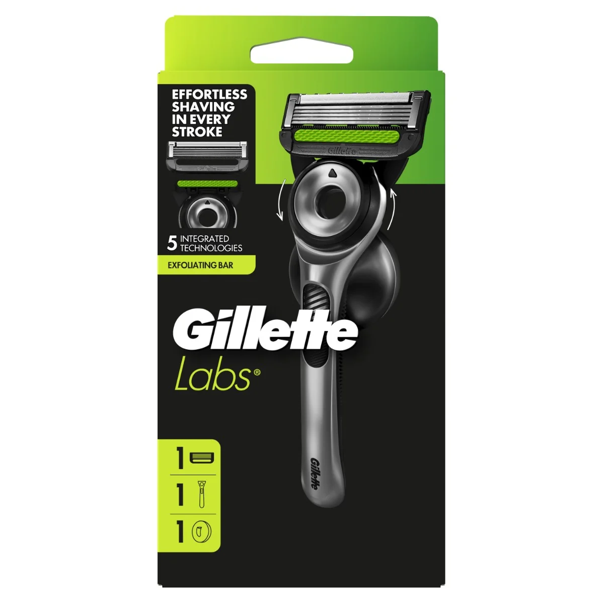Gillette Labs maszynka do golenia + 1 ostrze i uchwyt ścienny