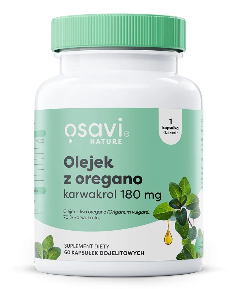 Osavi Olejek z Oregano Karwakrol 180 mg 60 kapsułek dojelitowych