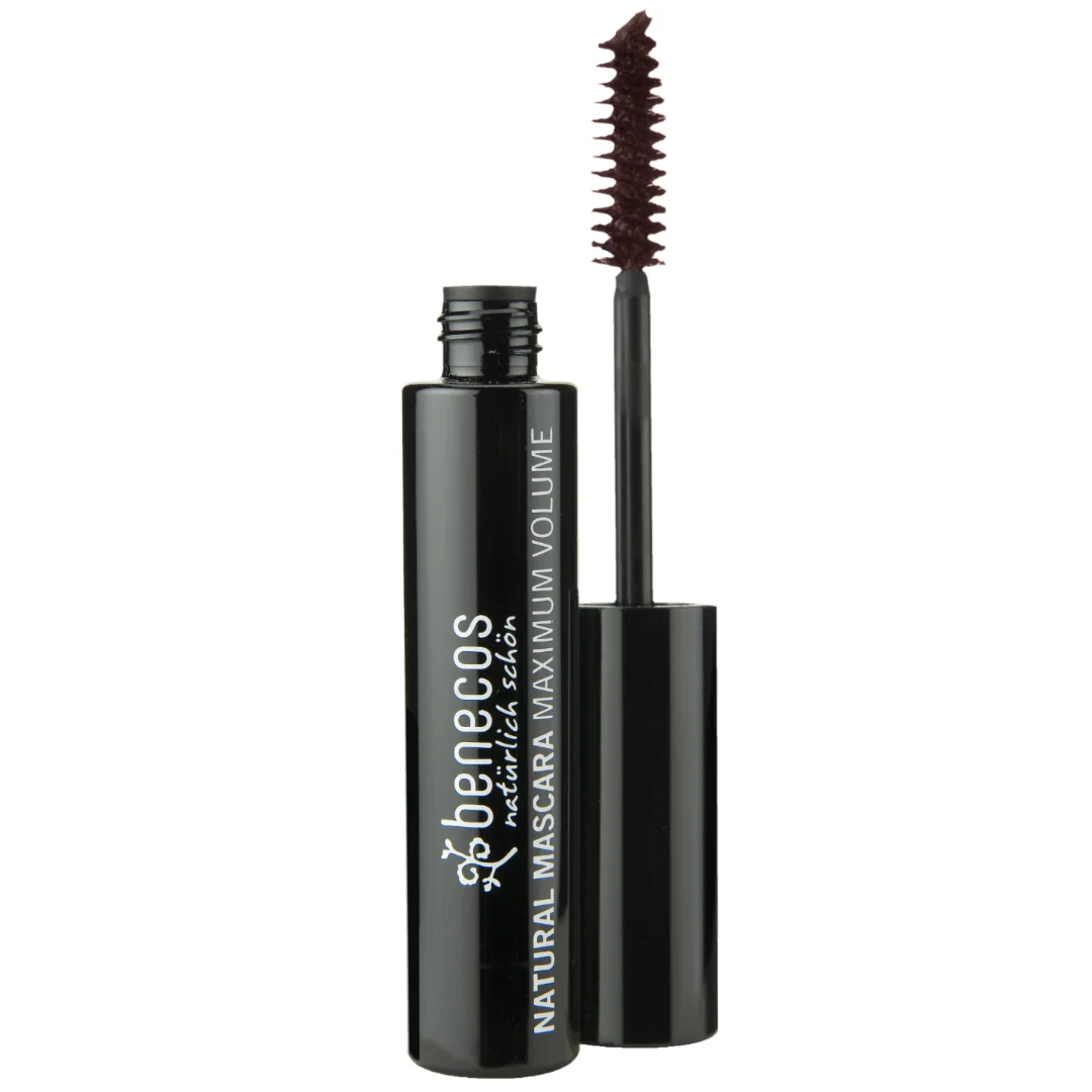 Benecos Maximum Volume naturalny tusz do rzęs zwiększający objętość naturalny brąz, 8 ml