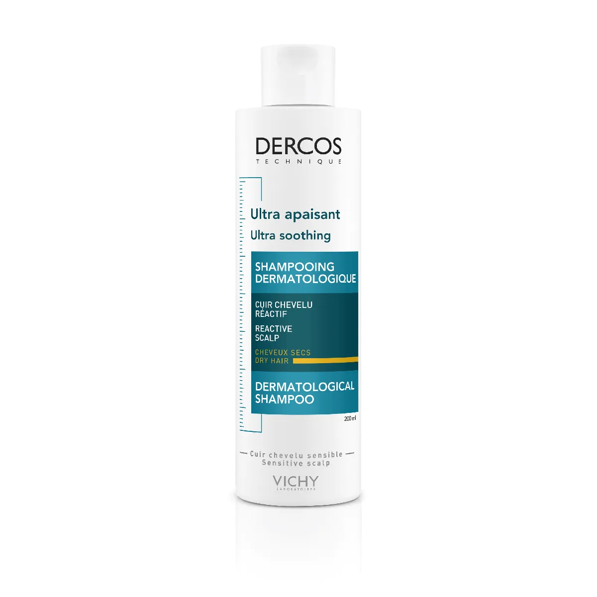 Vichy Dercos, szampon kojący, włosy suche, 200 ml
