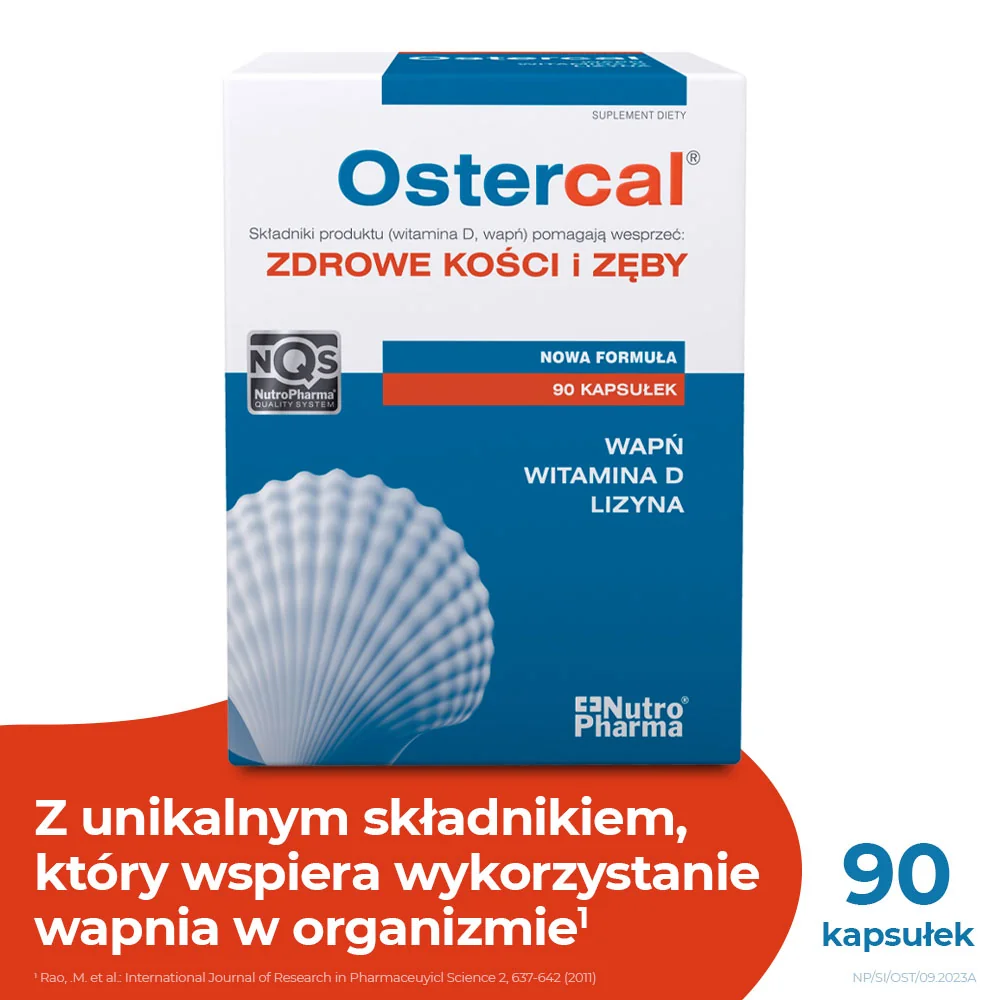 Ostercal 1250 D suplement diety, 90 kapsułek