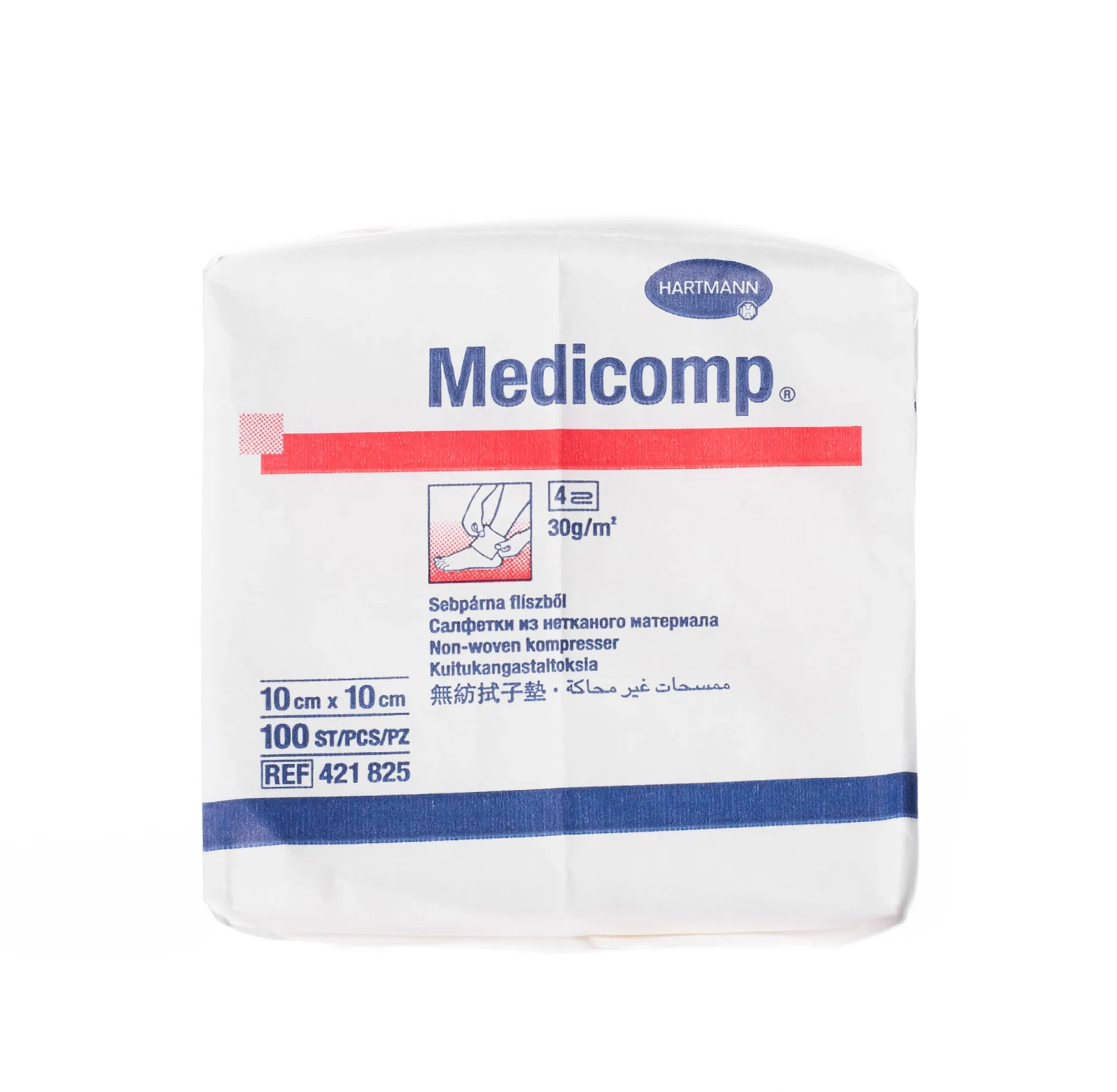 Medicomp kompresy z włókniny, 10 x 10 cm, 100 sztuk