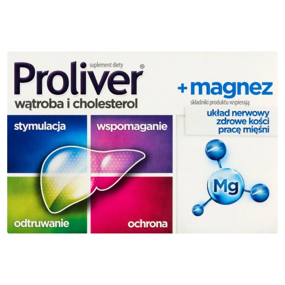Proliver + Magnez suplement diety, 30 tabletek