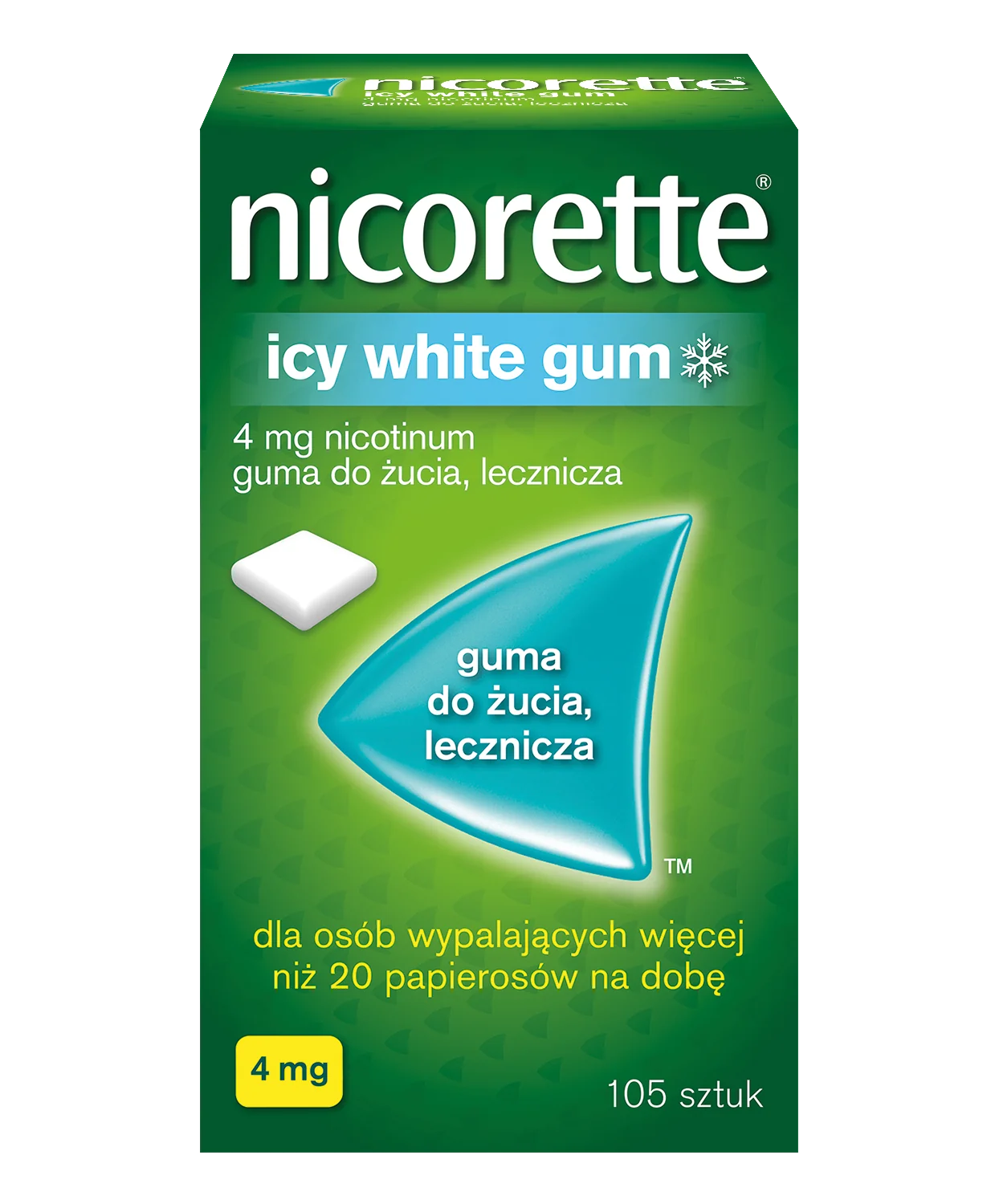 Nicorette Icy White Gum 4 mg 105 gum do żucia