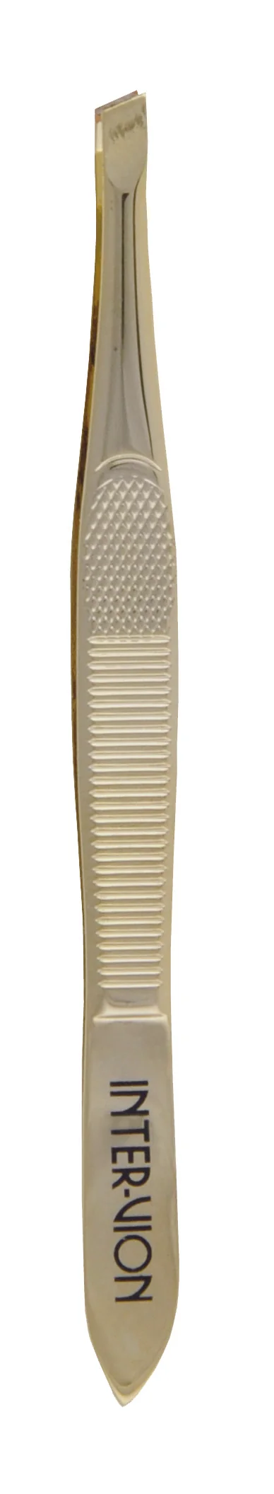 Intervion Prestige długa pęseta skośna złota, 1 szt.